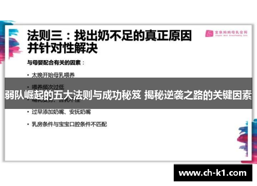 弱队崛起的五大法则与成功秘笈 揭秘逆袭之路的关键因素